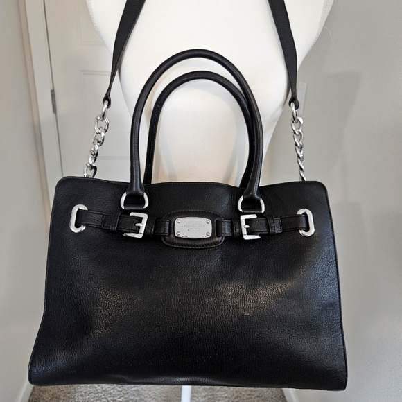 Michael Kors Bags Michael Kors Large Hamilton Pebbled Black Leather